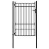 vidaXL Fence Gate BAARLO 100 x 150 cm Metal Black Lockable