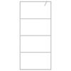 vidaXL Walk-in Shower Wall Silver 90x195 cm Clear ESG Glass