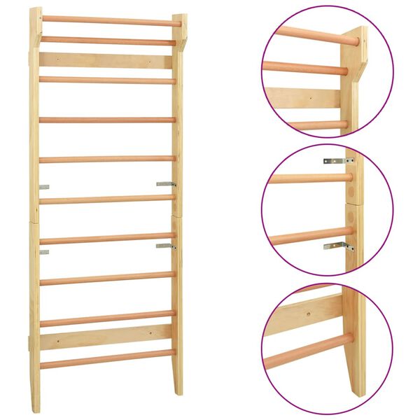 vidaXL Wall Bar 80x15.8x195 cm Wood