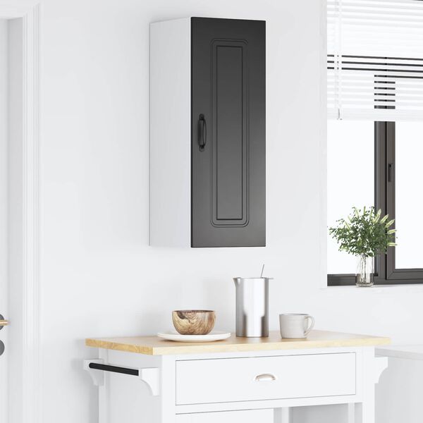 vidaXL Kitchen Cabinet Kalmar Black 30 x 31 x 80 cm Engineered Wood