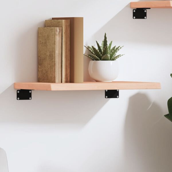 vidaXL Wall Shelf 40x20x2 cm Untreated Solid Wood Oak