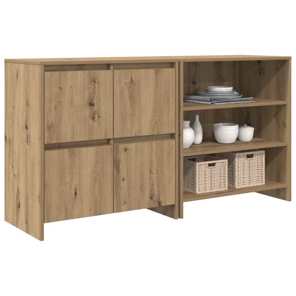 vidaXL Sideboard 2 pcs Artisan Oak 70 x 41 x 75 cm Engineered Wood