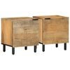 vidaXL Bedside Cabinets 2 pcs Brown 40x33x46 cm Solid Wood Mango