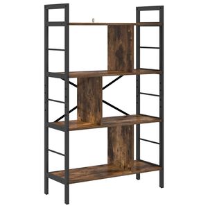 vidaXL Bookshelf 7-Tier 75 x 30 x 123.5 cm Engineered Wood Smoked Oak