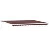 vidaXL Manual Retractable Awning Brown 500x300 cm