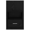 vidaXL Bedside Cabinet with Drawer 2 pcs Black Oak 50 x 32.5 x 80cm