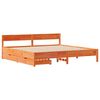 vidaXL Bed Frame without Mattress Wax Brown 200x200 cm Solid Wood Pine