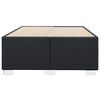 vidaXL Bed Frame without Mattress Black Double Faux Leather