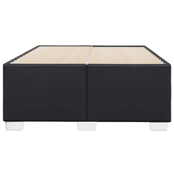 vidaXL Bed Frame without Mattress Black Double Faux Leather