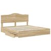 vidaXL Storage Bed with Drawer Sonoma Oak 180 x 200 cm Engineered Wood