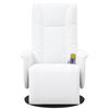 vidaXL Massage Recliner Chair White 71 x 90 x 105 cm PVC