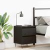 vidaXL Bedside Cabinet Black oak 40 x 35 x 50 cm Engineered wood