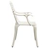 vidaXL 3 Piece Bistro Set Cast Aluminium White