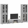 vidaXL TV Cabinet Set with Drawer Grey Sonoma Engineered Wood