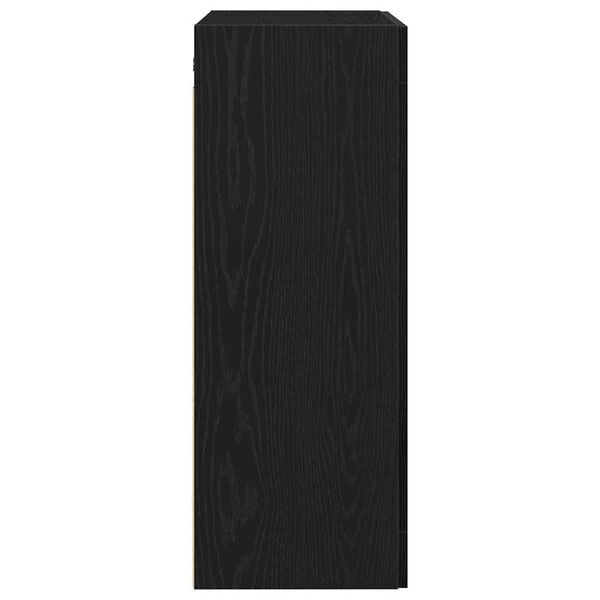vidaXL Wall-mounted Cabinet Wall-mounted Black Oak 69.5 x 34 x 90 cm