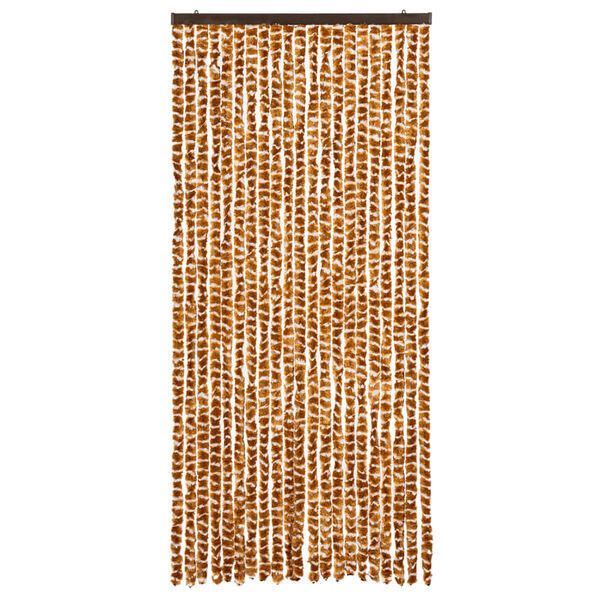 vidaXL Insect Curtain Ochre and White 90x220 cm Chenille