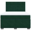 vidaXL Box Spring Bed with Mattress Dark Green 140x190 cm Velvet