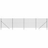 vidaXL Wire Mesh Fence Anthracite 1.4x10 m Galvanised Steel