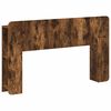 vidaXL Headboard Cabinet with Storage Smoked Oak Engineered Wood