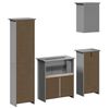 vidaXL 4 Piece Bathroom Furniture Set BODO Grey Solid Wood Pine