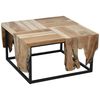 Ambiance Side Table | Wood and black | Teak wood and metal | Medium | Sturdy