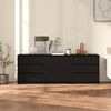 vidaXL 3 Piece Sideboard Black Engineered Wood