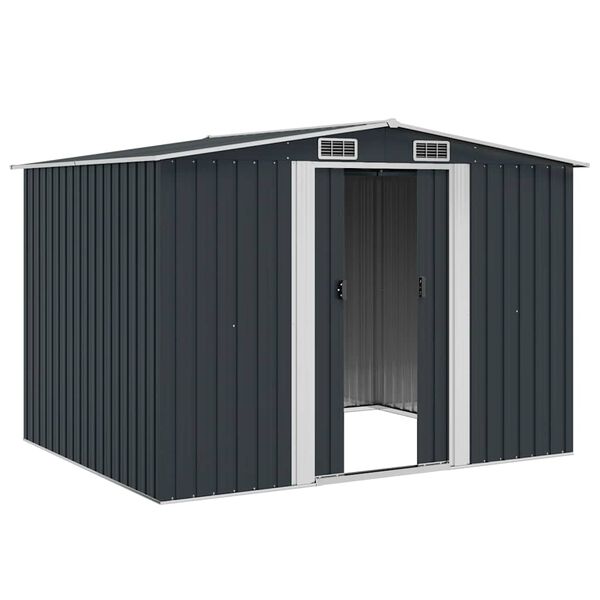 vidaXL Garden Storage Shed Anthracite Steel 257x205x178 cm