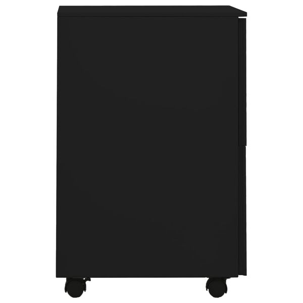 vidaXL Mobile File Cabinet Black 39x45x67 cm Steel