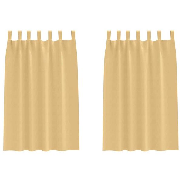 vidaXL Blackout Curtains with Rings 2 pcs Beige 175 x 140 cm Polyester