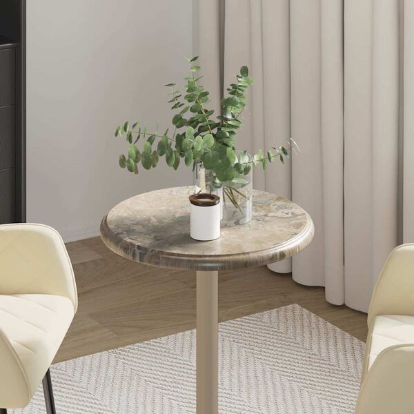 vidaXL Table Top Grey &Oslash;40x2.5 cm Marble