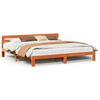 vidaXL Bed Frame without Mattress Wax Brown 200x200 cm Solid Wood Pine