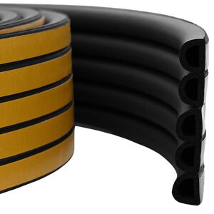 vidaXL Self-Adhesive Window Seal Black 9 x 8 mm 12 m EPDM Foam