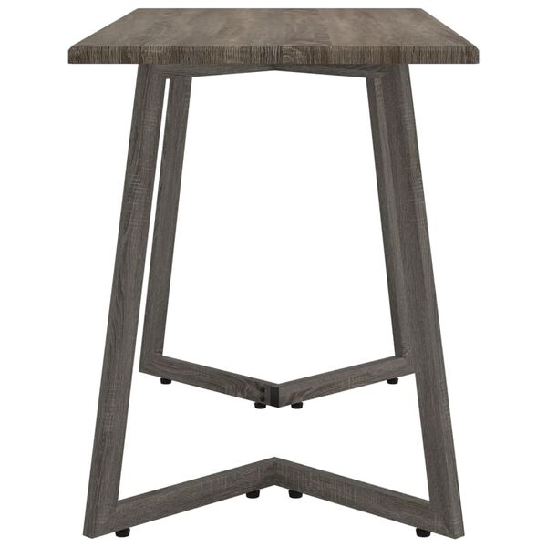 vidaXL Dining Table Grey 120x60x74 cm MDF and Iron