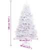 vidaXL Artificial Hinged Christmas Tree with Stand White 180 cm