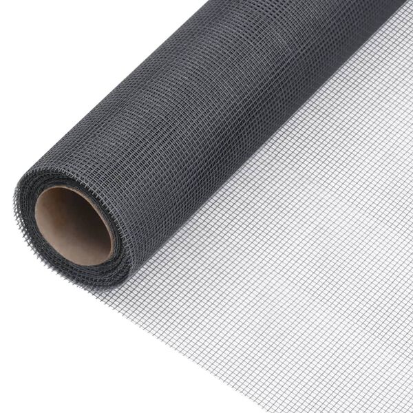 vidaXL Mesh Screen Fiberglass 80x2000 cm Grey