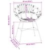 vidaXL Dining Chair 2 pcs Natural 49 x 51 x 81 cm Rattan and Iron
