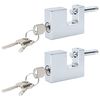 vidaXL Padlock 2 pcs Silver 7.9 x 5 x 1.9 cm Iron