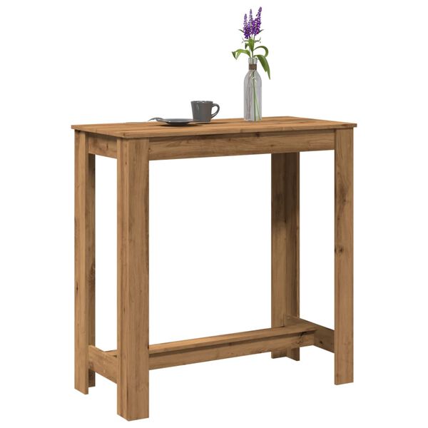 vidaXL Bar Table Artisan Oak 102x50x103.5 cm Engineered Wood