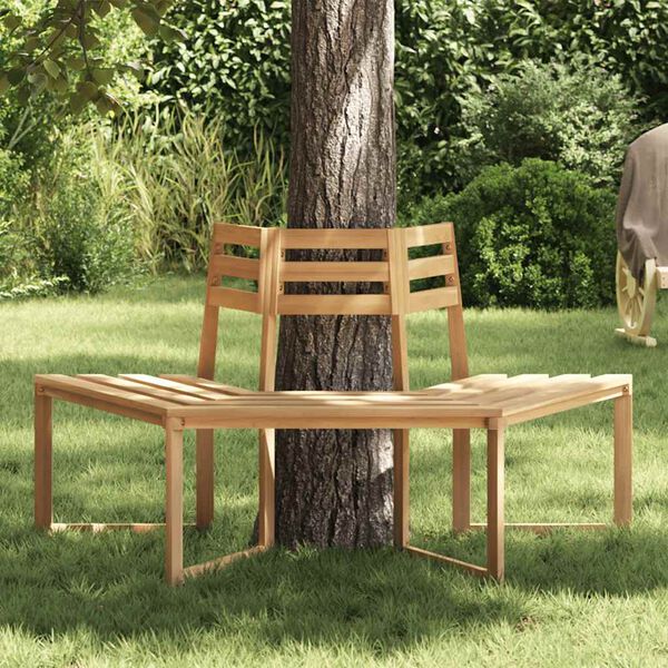 vidaXL Tree Bench Half-hexagonal 160 cm Solid Acacia Wood