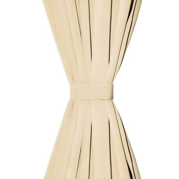 vidaXL Micro-Satin Curtains 2 pcs with Loops 140x225 cm Beige