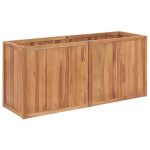 vidaXL Raised Bed | Natural Teak | Teak Wood | 150x50x70 cm | Garden Raised Bed