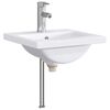 vidaXL Bathroom Sink with Faucet and Drain Chrome 42 x 40 x 16.5 cm
