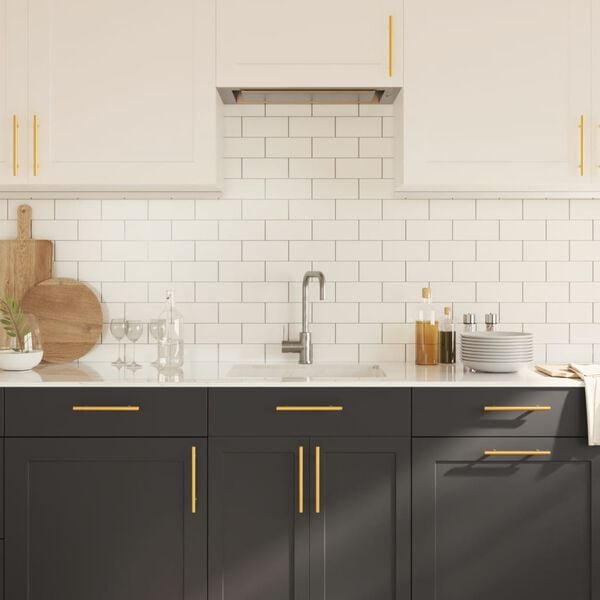 vidaXL Cabinet Handles 10 pcs Gold 128 mm Stainless Steel