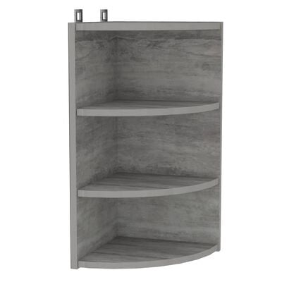 vidaXL Wall Corner Shelf Concrete Grey 30x31.5x60 cm Engineered Wood