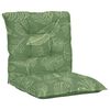 vidaXL Lowback Chair Cushions 2 pcs Leaf Pattern Fabric