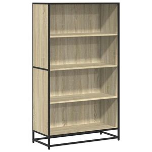 vidaXL Bookcase Sonoma Oak 80.5x35x139 cm Engineered Wood