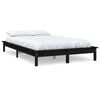 vidaXL Bed Frame without Mattress Black 160x200 cm Solid Wood