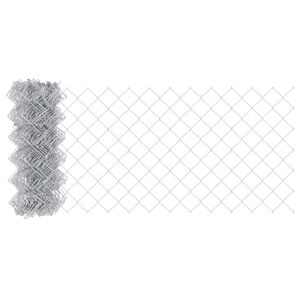 vidaXL Chain Link Fence 10 x 0.6 m Galvanised steel Silver