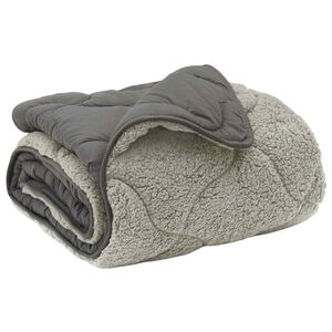 vidaXL Winter Duvet Quilted Light grey 135 x 200 cm