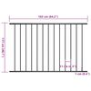 vidaXL Fence Panel Powder-coated Steel 1.63x1.25 m Black